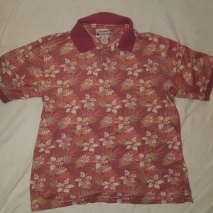 Summa Hawaiian print polo shirt sz Large